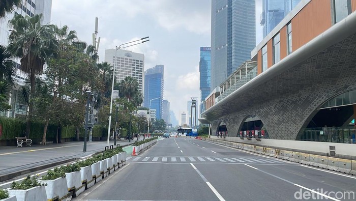 Situasi jalan protokol Jakarta saat hari Raya Nyepi 2023