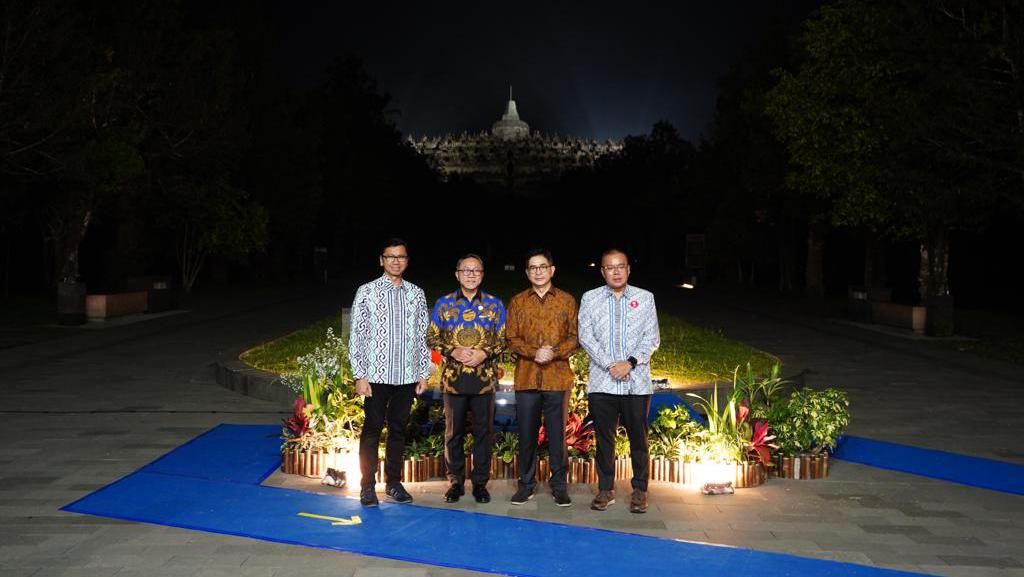 Suasana ASEAN Aconomic Ministers di Candi Borobudur