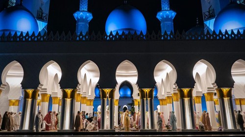 SOLO CITY, INDONESIA - MARCH 23: Indonesian Muslims perform Tarawih prayers to mark the start of the holy month of Ramadan at the Sheikh Zayed Solo Grand Mosque on March 22, 2023 in Solo City, Indonesia. Indonesia, which has the worlds largest Muslim population, marked the beginning of Ramadan on Thursday with Tarawih prayers. (Photo by Ulet Ifansasti/Getty Images)