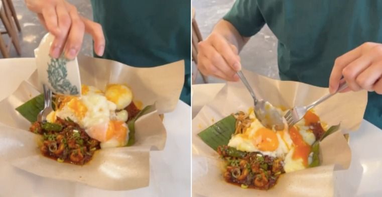 Makan Nasi Lemak Pakai Cara yang Unik, Pria Ini Menuai Pro Kontra