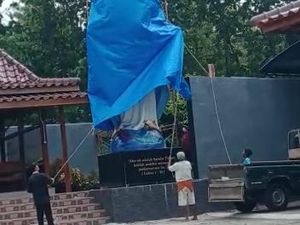Polisi Minta Maaf Salah Narasi soal Patung Bunda Maria di DIY Ditutup Terpal