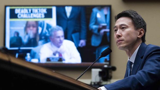 UNITED STATES - MARCH 23: Rep. Buddy Carter, R-Ga., questions TikTok CEO Shou Zi Chew during the House Energy and Commerce Committee hearing titled TikTok: How Congress Can Safeguard American Data Privacy And Protect Children From Online Harms, in Rayburn Building on Thursday, March 23, 2023. (Tom Williams/CQ-Roll Call, Inc via Getty Images)