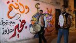 Aksi Penabuh Drum Sahur Ramadan di Gaza