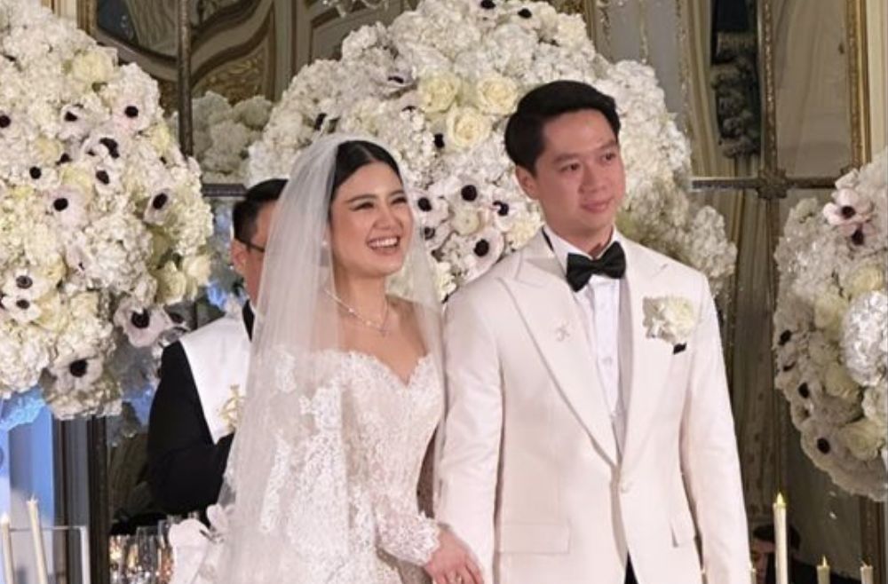 Atlet Bulu Tangkis Kevin Sanjaya dan Valencia Tanoesoedibjo menggelar pernikahan di Paris, Prancis, pada Kamis (23/3/2023). (Tangkapan Layar Story Instagram @valenciatanoe)