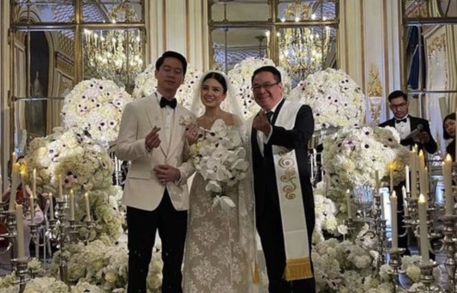 Atlet Bulu Tangkis Kevin Sanjaya dan Valencia Tanoesoedibjo menggelar pernikahan di Paris, Prancis, pada Kamis (23/3/2023). (Tangkapan Layar Story Instagram @valenciatanoe)