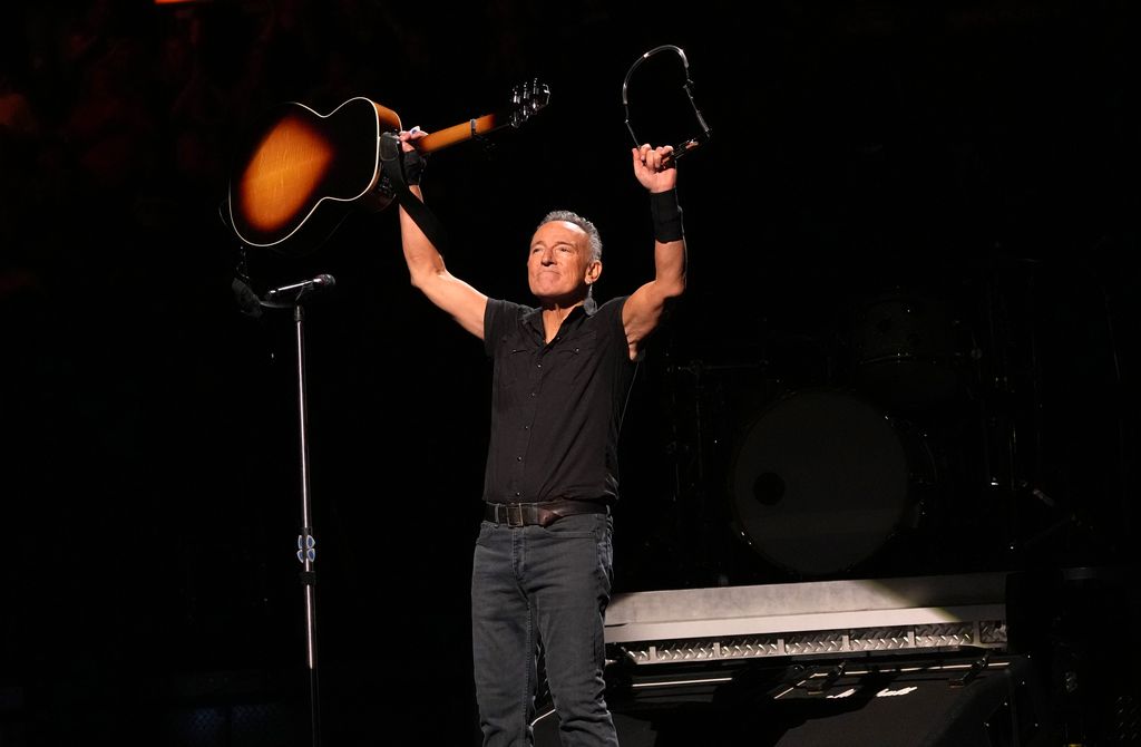 BOSTON, MASSACHUSETTS - MARCH 20: Bruce Springsteen performs at TD Garden on March 20, 2023 in Boston, Massachusetts. (Photo by Kevin Mazur/Getty Images for Bruce Springsteen)