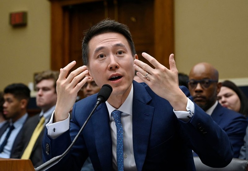 TikTok CEO Shou Zi Chew testifies before the House Energy and Commerce Committee hearing on 