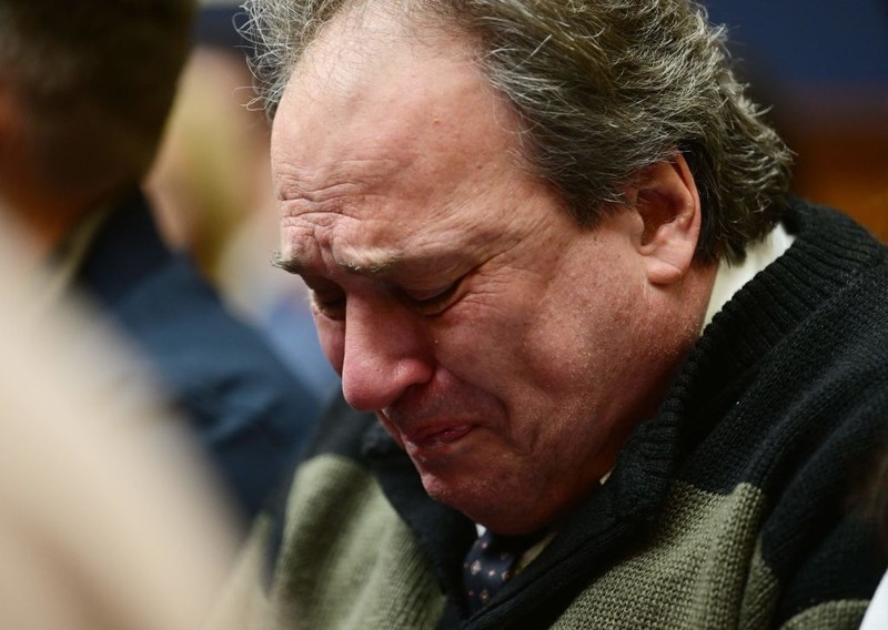 Dean Nasca, whose son Chase allegedly committed suicide after receiving unsolicited suicidal videos in TikTok, listens as TikTok CEO Shou Zi Chew testifies before the House Energy and Commerce Committee hearing on 