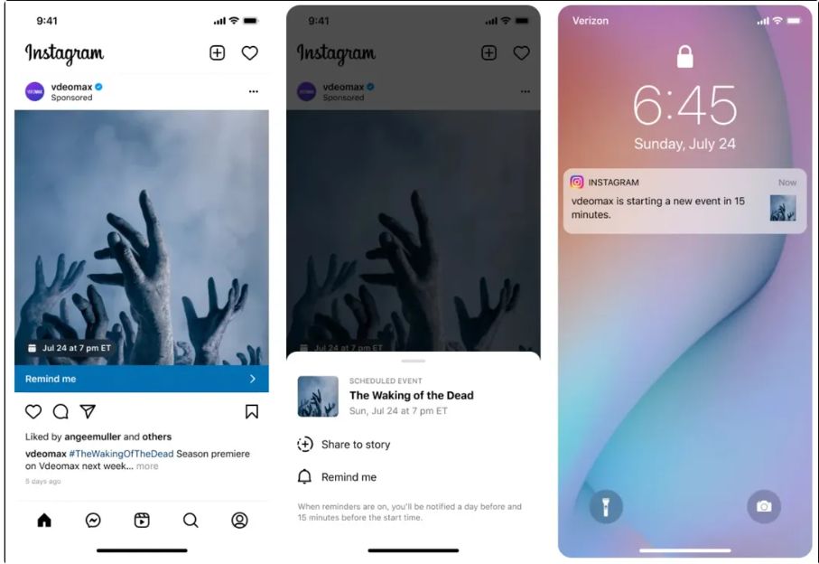 Fitur pengingat iklan di Instagram