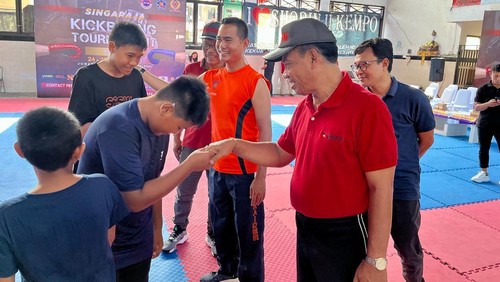 Pembukaan kejuaraan Kick Boxing yang diselenggarakan di Gedung Beladiri GOR Bhuana Patra Singaraja, Jumat (24/3/2023).