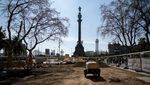 Potret Sisa Tembok Kota Barcelona Abad 16 Muncul di Stasiun Metro Drassanes