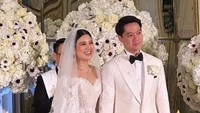 Kevin Sanjaya dan Valencia Tanoesoedibjo tampil memukau di acara pernikahan mereka. Foto: Instagram @valenciatanoe/ @angelatanoesoedibjo