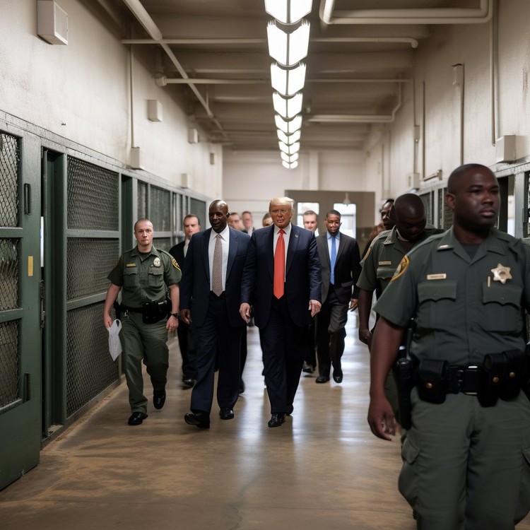 Foto AI Trump ditangkap