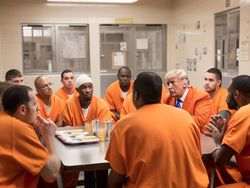 Foto AI Realistis Donald Trump Ditangkap dan Mendekam di Penjara