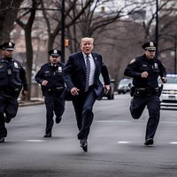 Foto AI Trump ditangkap
