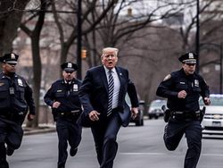 Foto AI Realistis Donald Trump Ditangkap dan Mendekam di Penjara