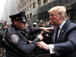 Foto AI Realistis Donald Trump Ditangkap dan Mendekam di Penjara