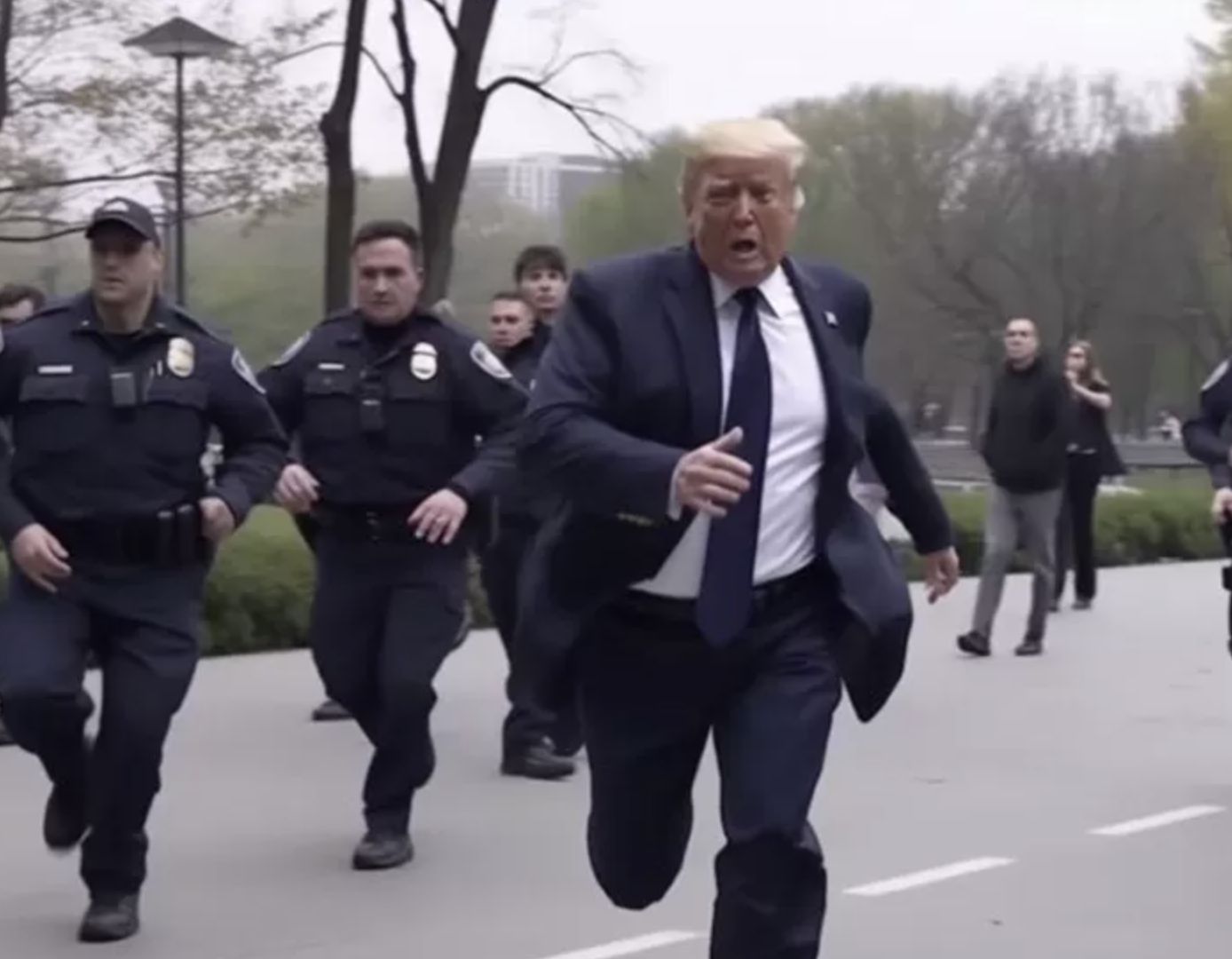 Foto AI Trump ditangkap