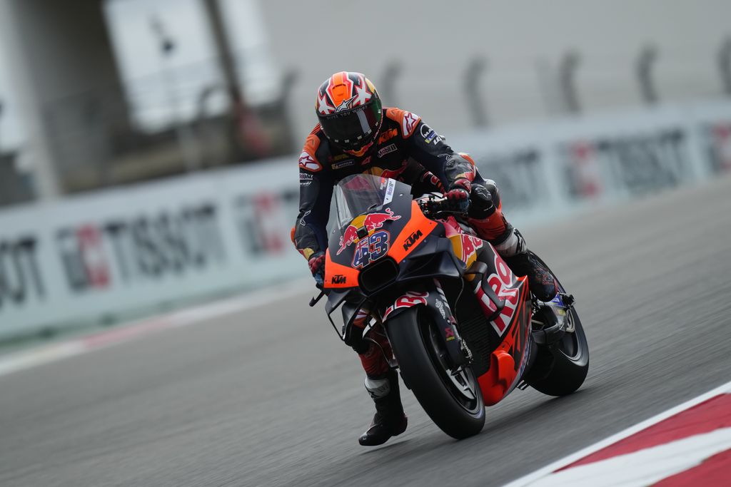 Jack Miller (43) of Australia and Red Bull KTM Factory Racing KTM during the Grande Premio TISSOT de Portugal at Autodromo do Algarve on March 24, 2023 in Lagoa, Algarve, Portugal. (Photo by Jose Breton/Pics Action/NurPhoto via Getty Images)
