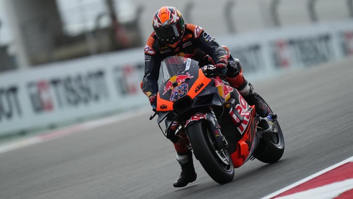 Jack Miller (43) of Australia and Red Bull KTM Factory Racing KTM during the Grande Premio TISSOT de Portugal at Autodromo do Algarve on March 24, 2023 in Lagoa, Algarve, Portugal. (Photo by Jose Breton/Pics Action/NurPhoto via Getty Images)