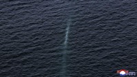 KCNA menyebut drone baru buatan Korut itu bisa meluncur di bawah laut pada kedalaman 80 hingga 150 meter selama lebih dari 59 jam. 
