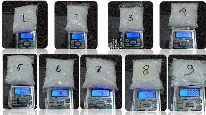 Sabu 417 gram diamankan polisi dari tangan TL di Nunukan, Kalimantan Utara.