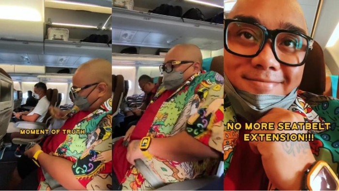 Salut! Sukses Pangkas BB 25 Kg, Kini Saykoji Bisa Pakai Seatbelt Pesawat