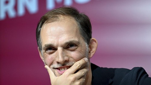 Bayern Munichs new coach Thomas Tuchel looks on during a press conference, in Munich, Germany, Saturday, March 25, 2023. Tuchel has admitted he faces a challenging start to his new job after his surprise hiring Friday to replace Julian Nagelsmann. Tuchels first game in charge is against German title rival Borussia Dortmund on April 1.  (Angelika Warmuth/dpa via AP)