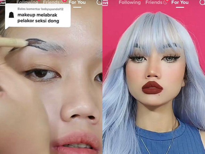 Tutorial makeup melabrak pelakor viral di media sosial.