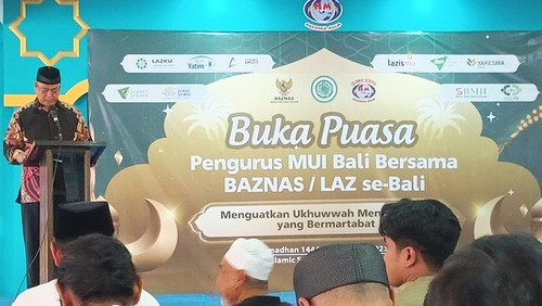 MUI Bali gelar bukber diikuti pengurus, Baznas Bali, dan LAZ Bali, Sabtu (25/3/2023).