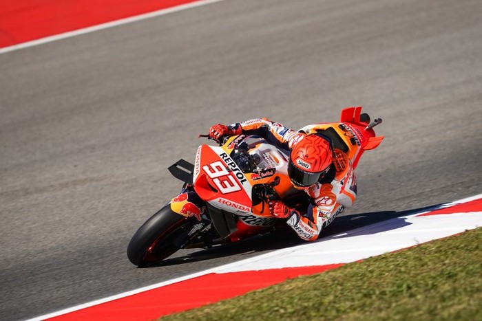 Aksi Marc Marquez di Sprint Race MotoGP Portugal 2023