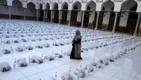 Begini persiapan sesaat sebelum buka puasa bersama dilakukan.