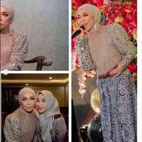 Wajah Melly Goeslaw kini memang jadi terlihat jauh lebih tirus dan dagunya pun semakin lancip. Ditambah dengan riasan wajah yang sesuai, penampilan Melly Goeslaw tampak begitu manglingi. Foto: Instagram/@melly_goeslaw