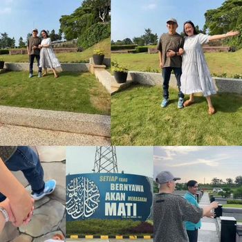 Pasangan suami istri yang mengunggah video membeli lahan pemakaman bersama, viral di media sosial.