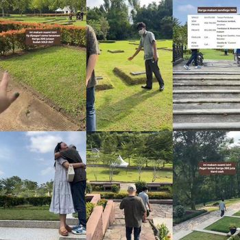 Pasangan suami istri yang mengunggah video membeli lahan pemakaman bersama, viral di media sosial.