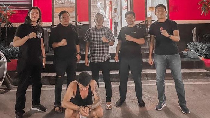 Pelaku GN saat diamankan.(Foto: Dok Polsek Bengkong)