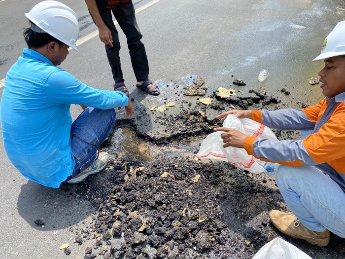 Penampakan Rembesan Air di Underpass Dewi Sartika