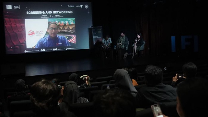 Kementerian Pariwisata dan Ekonomi Kreatif (Kemenparekraf) melalui program Festival Film Bulanan berkolaborasi dengan Institut Francais Indonesia (IFI) menggelar acara Screening and Networking pada 21 Maret 2023.