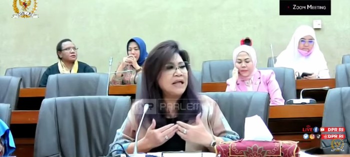 Anggota Komisi VI fraksi PDI Perjuangan Evita Nursanty (tangkapan layar)