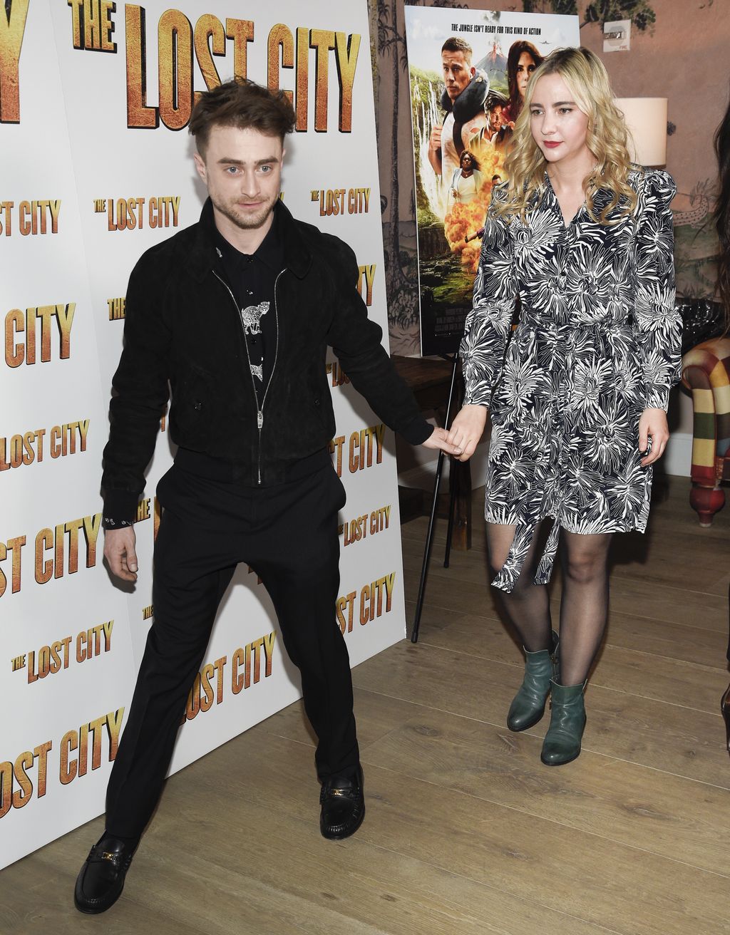 Actors Daniel Radcliffe, right and girlfriend Erin Darke attend the special screening of 