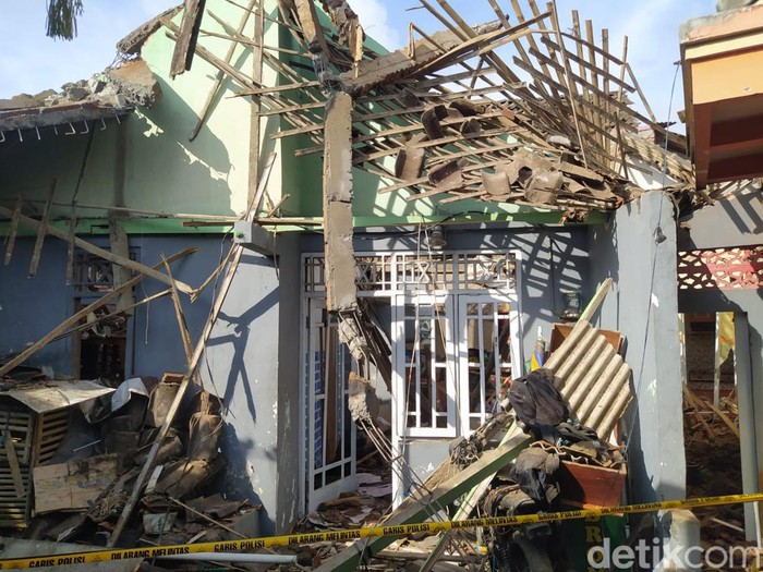 Kondisi ledakan maut di Kaliangkrik, Magelang, Senin (27/3/2023).