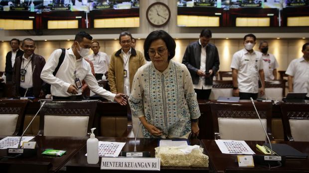 Menteri Keuangan Sri Mulyani Hadiri Rapat Kerja DPR Komisi XI (Detik.com/Agung Pambudi)