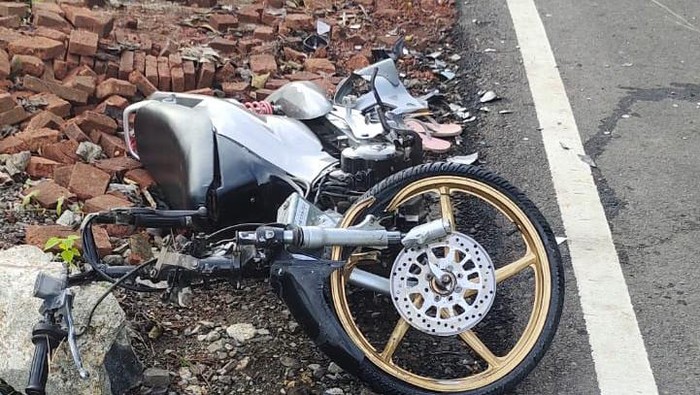 Penampakan motor remaja yang tewas saat balapan liar di Sinjai.