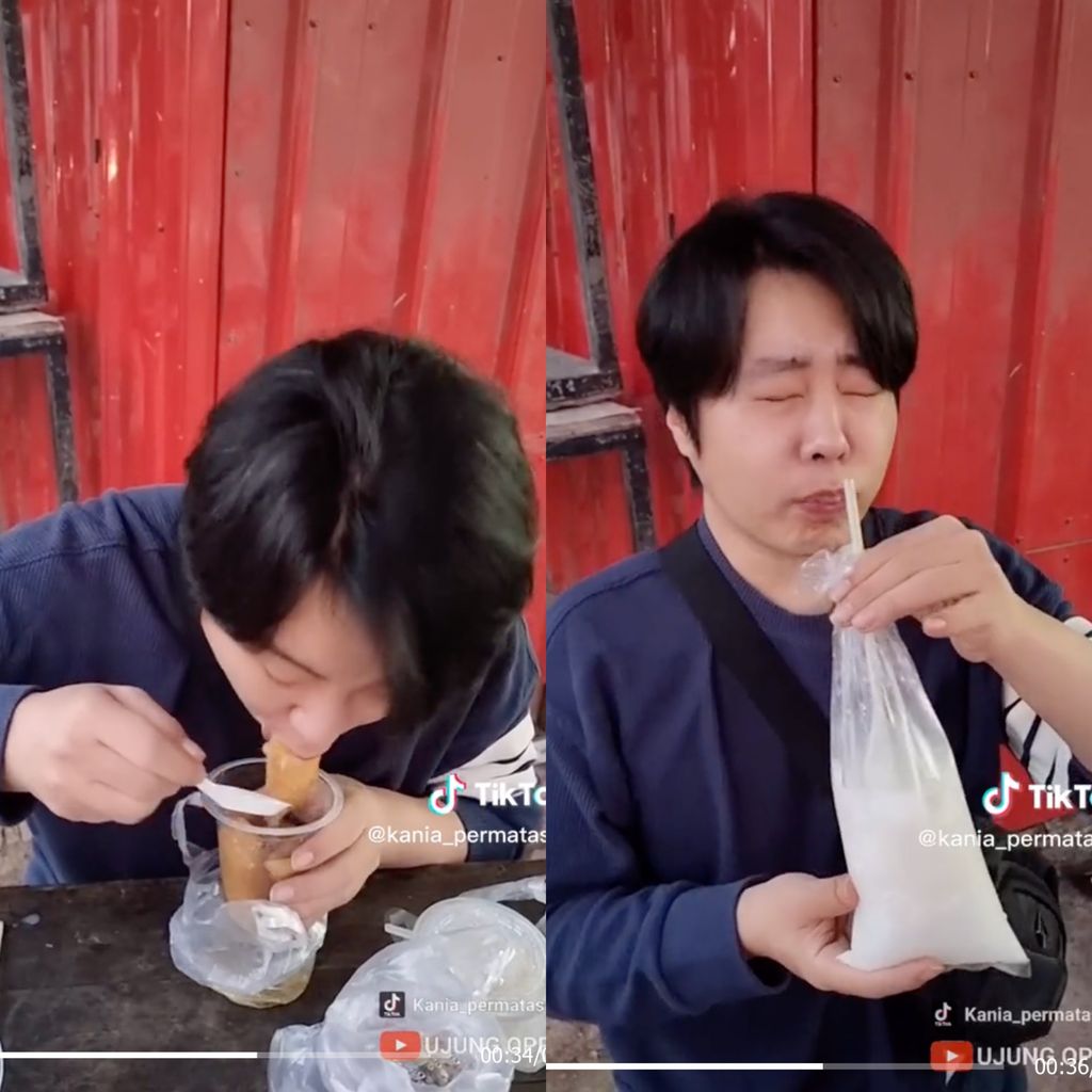Pertama Kali Berburu Takjil, Orang Korea Ini Borong Sop Buah dan Jasuke