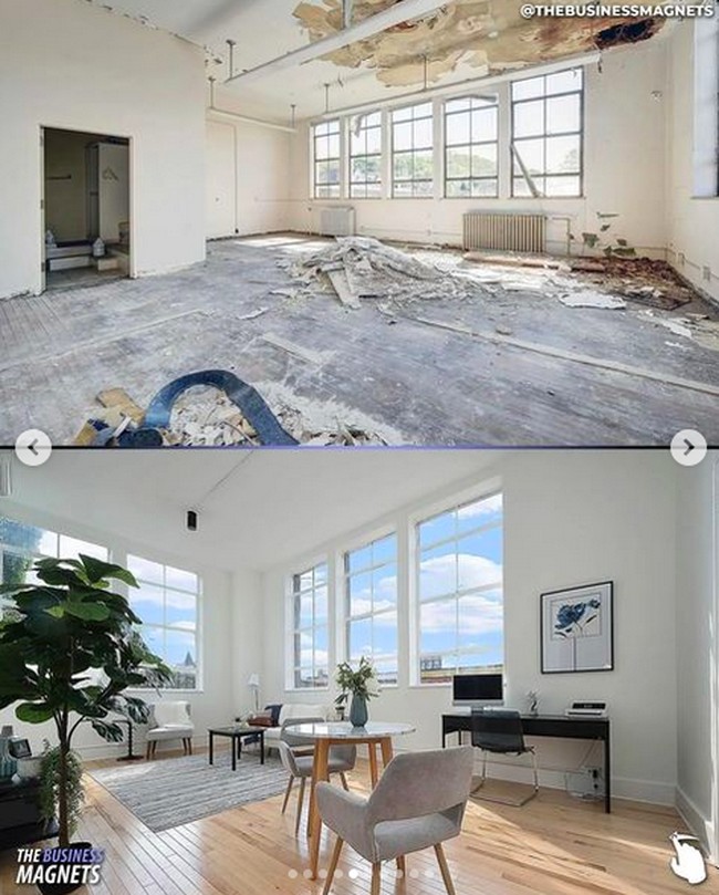 Walau melakukan renovasi besar-besaran, Jesse memutuskan untuk mempertahankan bentuk bangunan dengan berkonsultasi pada National Park Services.  Kami ingin memastikan unsur sejarah dari bangunan ini tetap ada, katanya. (Foto: Instagram/@thebusinessmagnets)