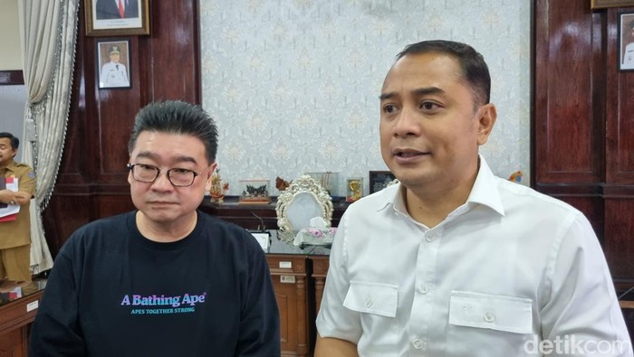 Wali Kota Surabaya Eri Cahyadi dan Ketua APPBI Jatim Sutandi