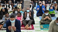 Glasgow, Skotlandia menempati posisi kelima negara dengan lama waktu puasa terpanjang di dunia. Umat muslim di wilayah tersebut harus menjalani ibadah selama 17 jam 21 menit per harinya. (Jeff J Mitchell/Getty Images)