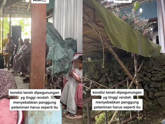 Beredar video viral suasana pelaminan di pegunungan menjadi sorotan warganet di media sosial.