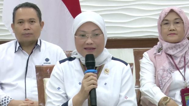 Menaker Ida Fauziah Press Conference Kebijakan Pembayaran THR Keagamaan 2023 (Tangkapan Layar Youtube)