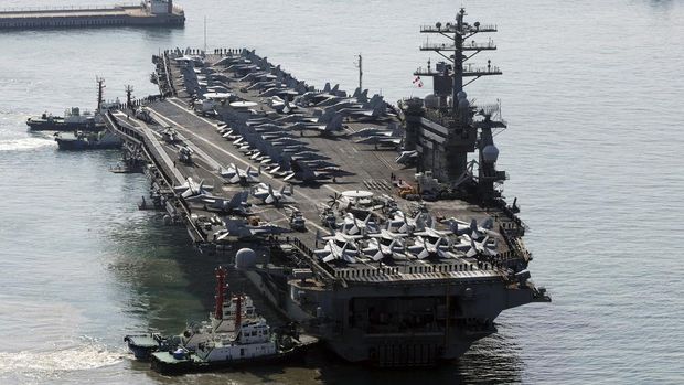 Amerika Serikat dan Korea Selatan menggelar latihan militer bersama. Dalam latihan militer itu, AS juga mengerahkan kapal induk Nimitz.